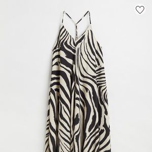 h&m zebra print flowy maxi dress